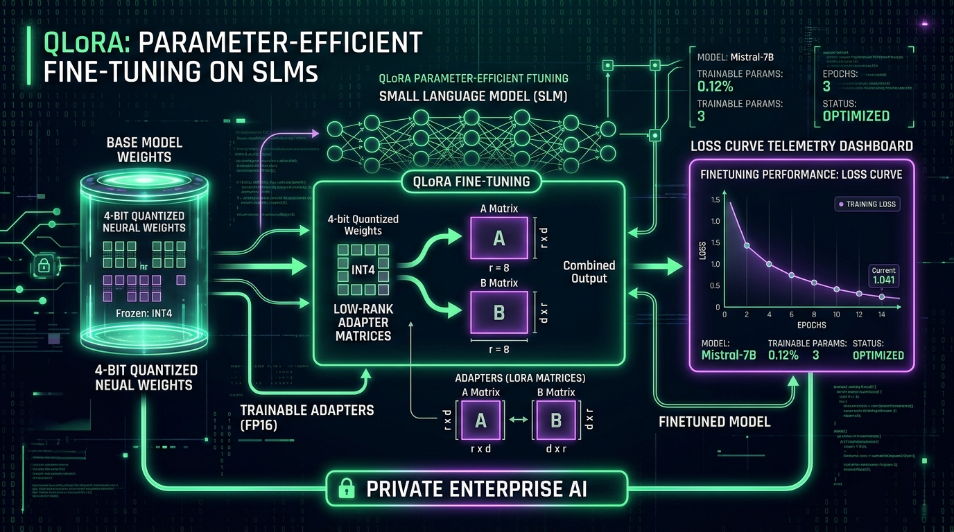 Fine-Tuning Small Language Models (SLMs) with QLoRA for Enterprise Privacy