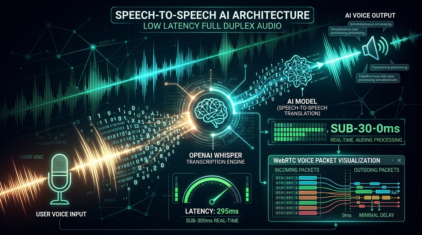 Real-Time Voice AI: Sub-300ms Full-Duplex Speech-to-Speech Architecture