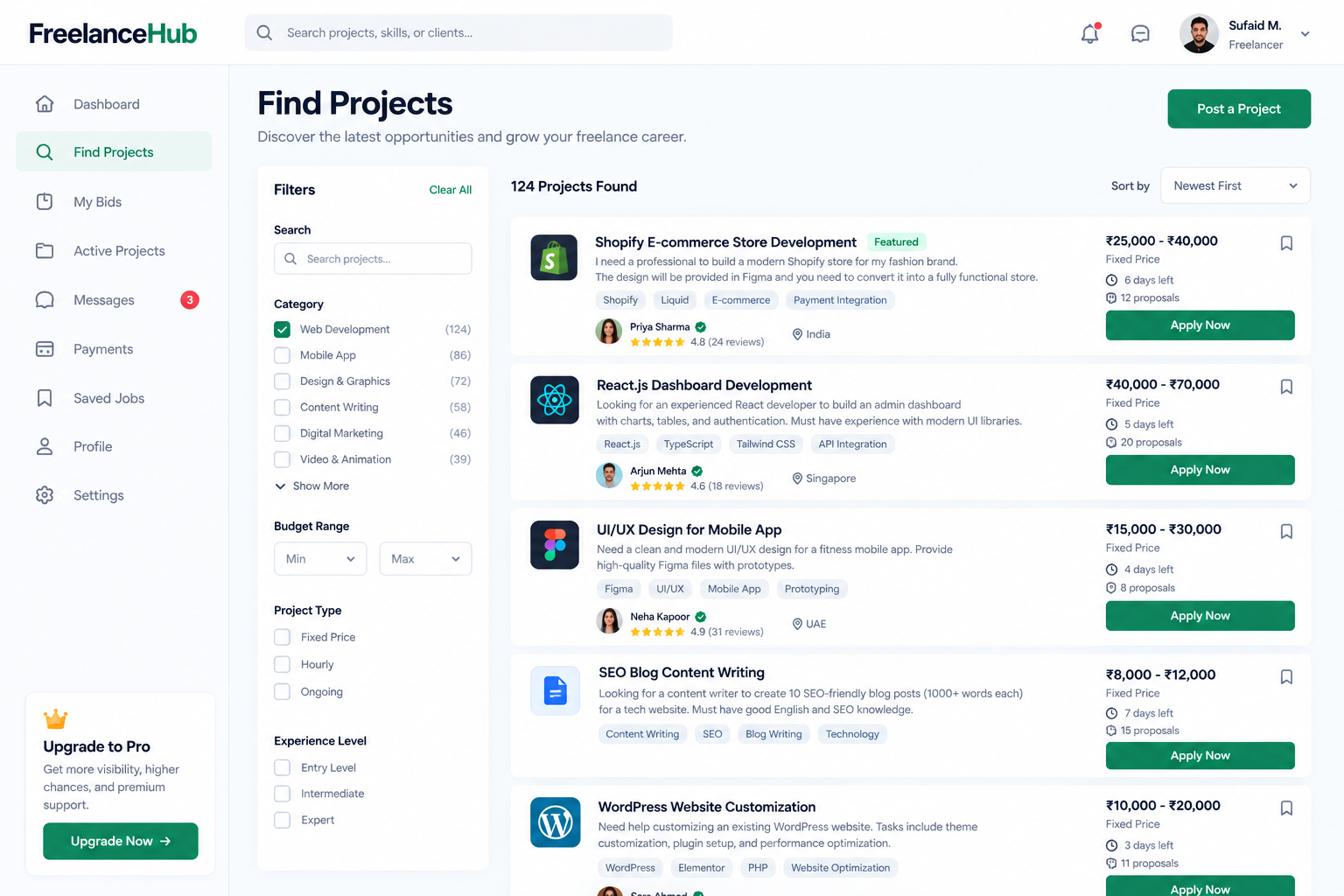 Freelance Talent Search Directory & Skill Badges