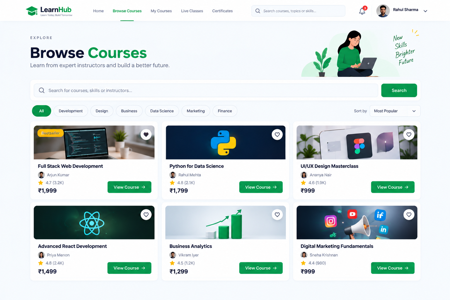 LMS Course Catalog & Interactive Curriculum Explorer